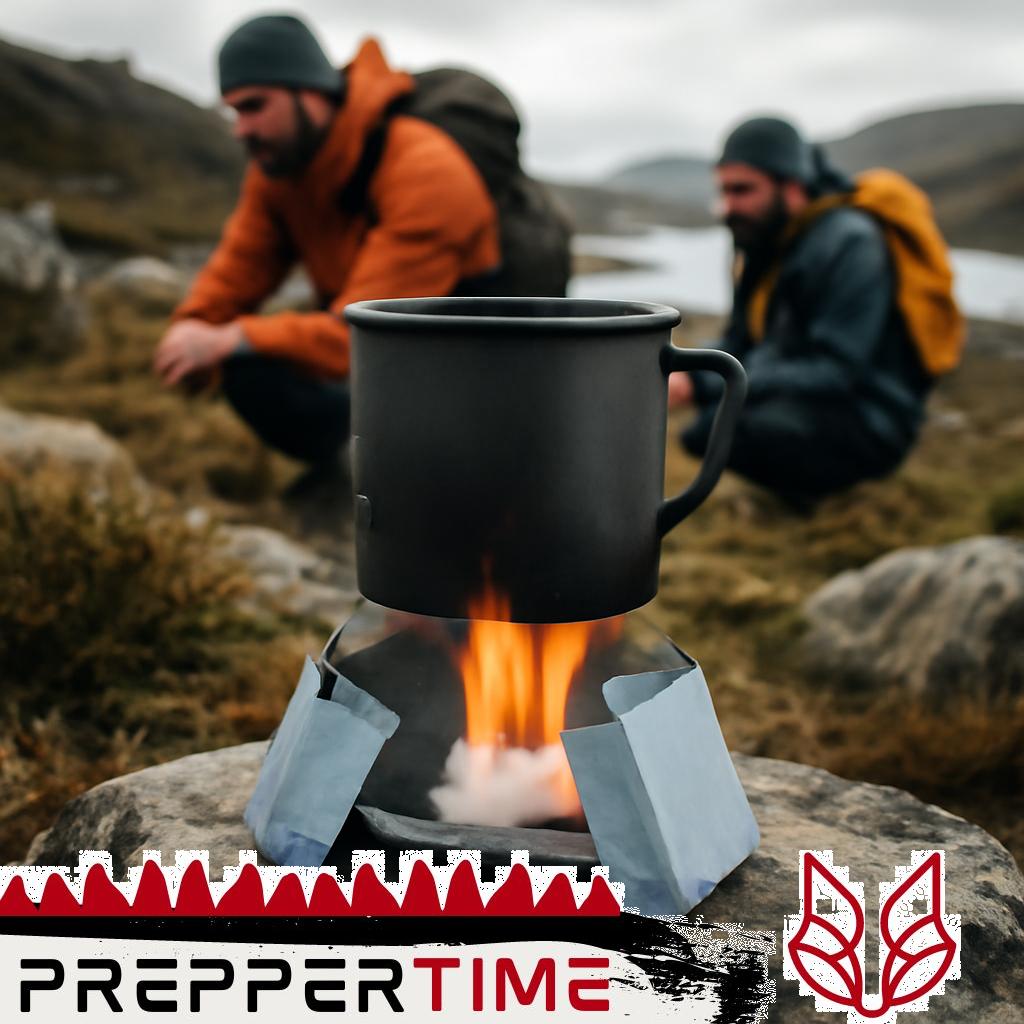 Brennstofftabletten für Campingkocher in einer praktischen Dose.